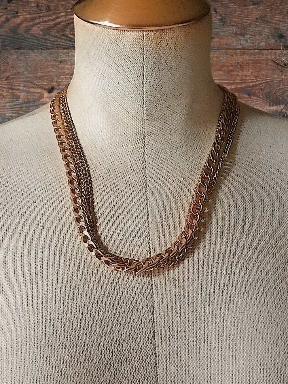 Classic Gold-Tone Multi-Chain Necklace